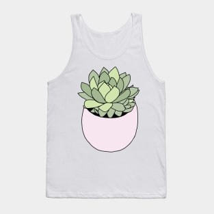 Green succulent in flowerpot Tank Top